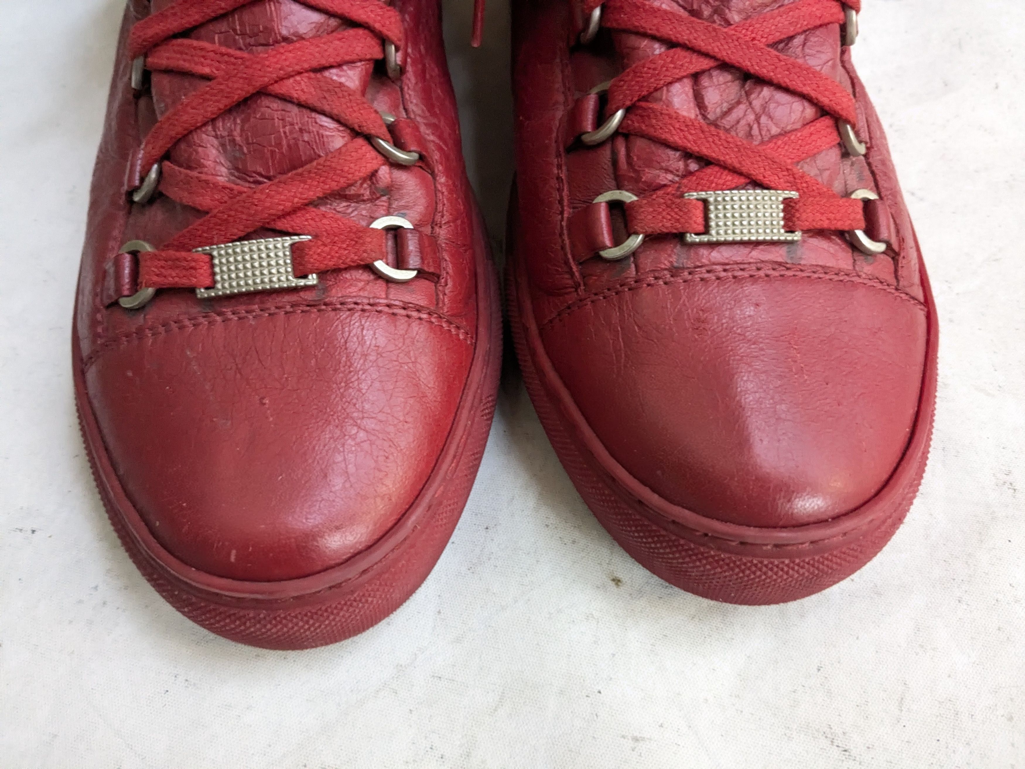 Balenciaga Balenciaga Arena Sneakers Red 11 High Tops Leather Size US 11 / EU 44 - 2 Thumbnail