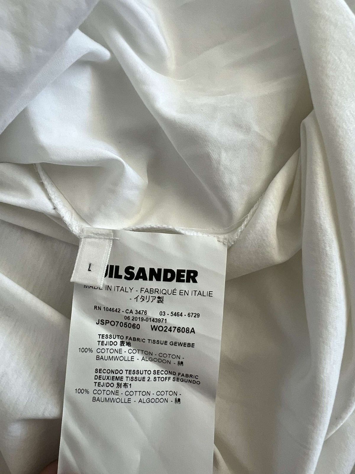 Jil Sander Jil Sander Logo Tee with layered details Size US L / EU 52-54 / 3 - 4 Thumbnail