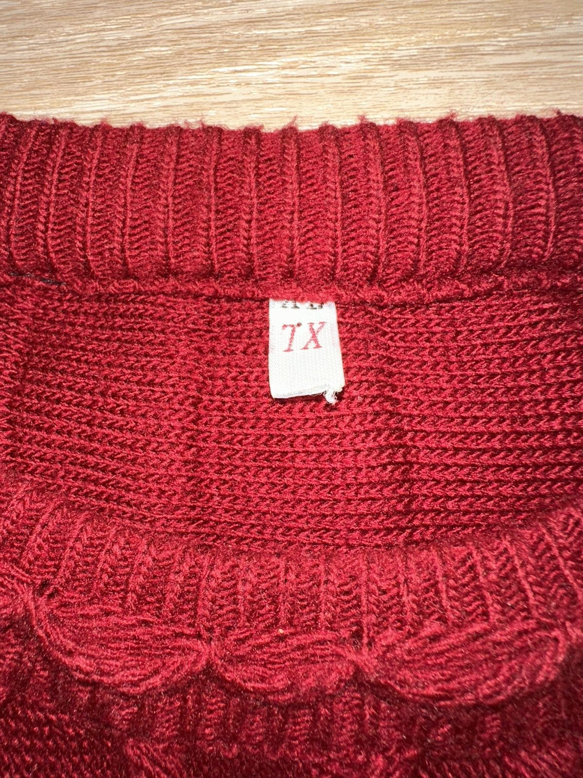 Vintage Vintage 3D Knit Acrylic Red Sweater Size US XL / EU 56 / 4 - 6 Thumbnail