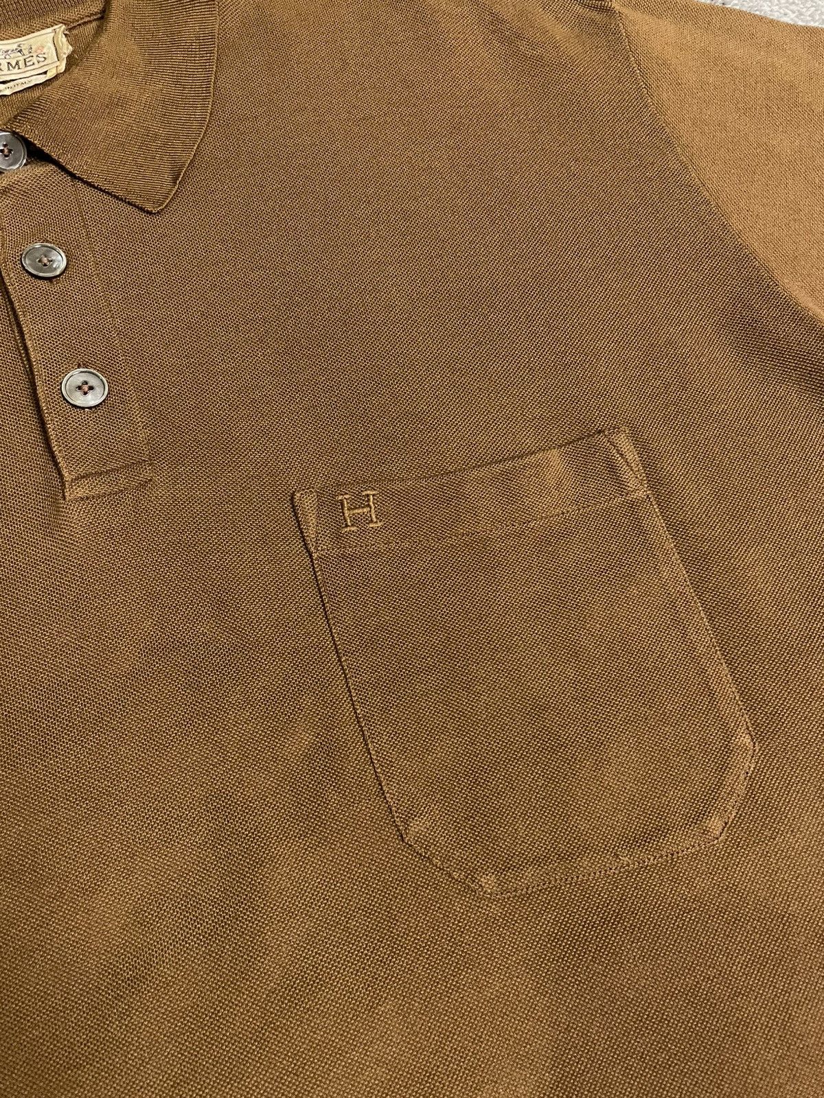 Hermes Hermes Cotone Collar Shirt Size US L / EU 52-54 / 3 - 4 Thumbnail