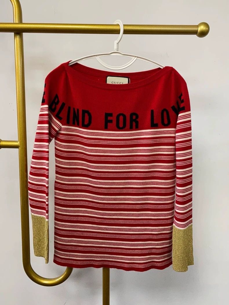 Gucci Gucci Red striped knitted long sleeves 2502-Nextarrow Size US L / EU 52-54 / 3 - 1 Thumbnail