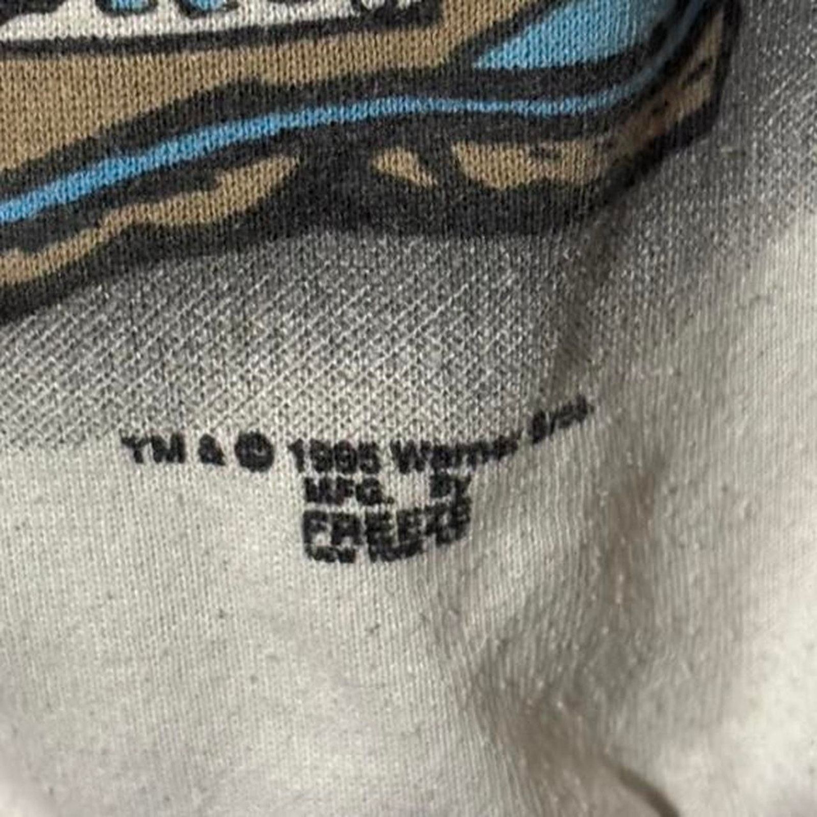 Tultex Vintage 1996 Taz Looney Tunes Trucker AOP Graphic Crewneck Size US XL / EU 56 / 4 - 5 Thumbnail