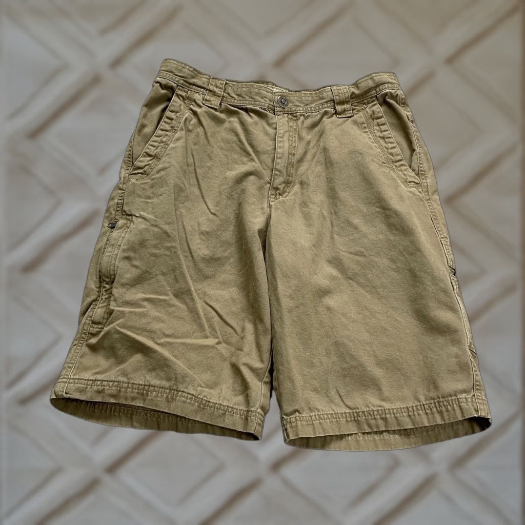 Vintage Columbia Omni Shield Mens Shorts 32x11 Brown Canvas Flat Front Snap Casual Chino Outdoor Sports Size US 32 / EU 48 - 1 Thumbnail