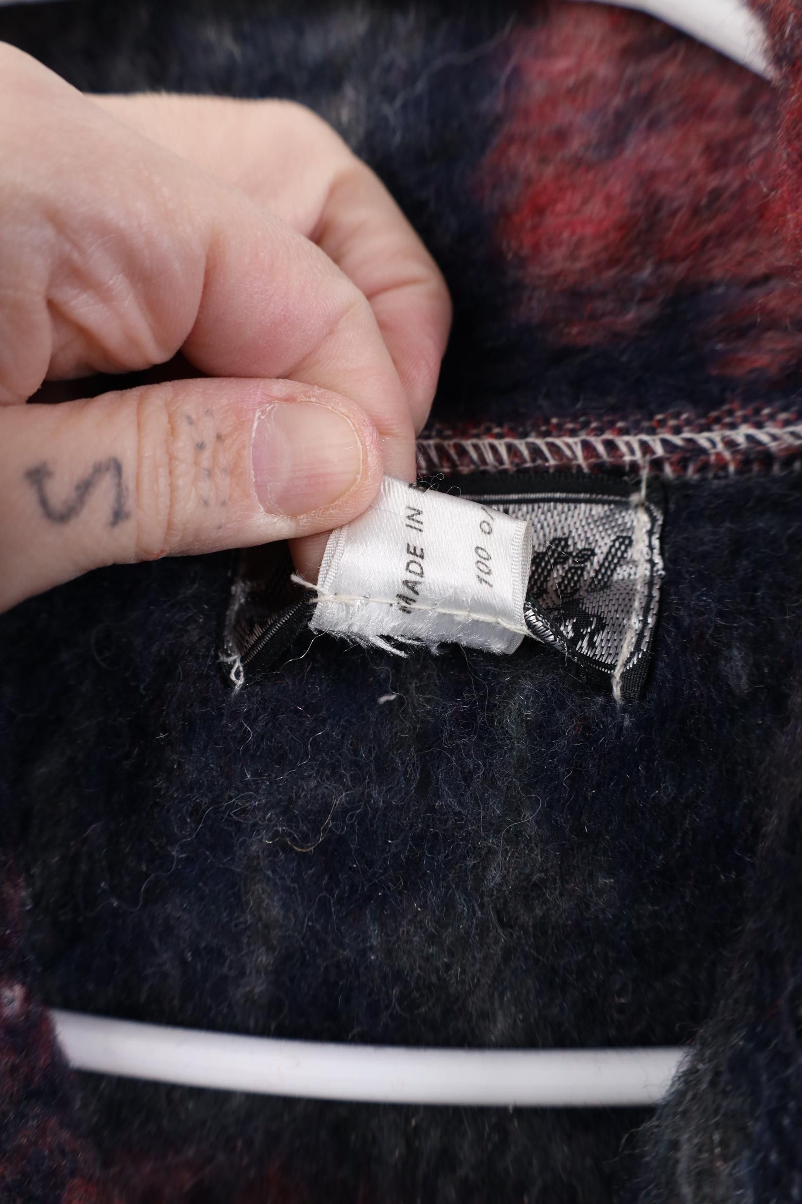Vintage Vintage 90s Streetwear Geometric Wool Button Jacket Size US L / EU 52-54 / 3 - 10 Thumbnail