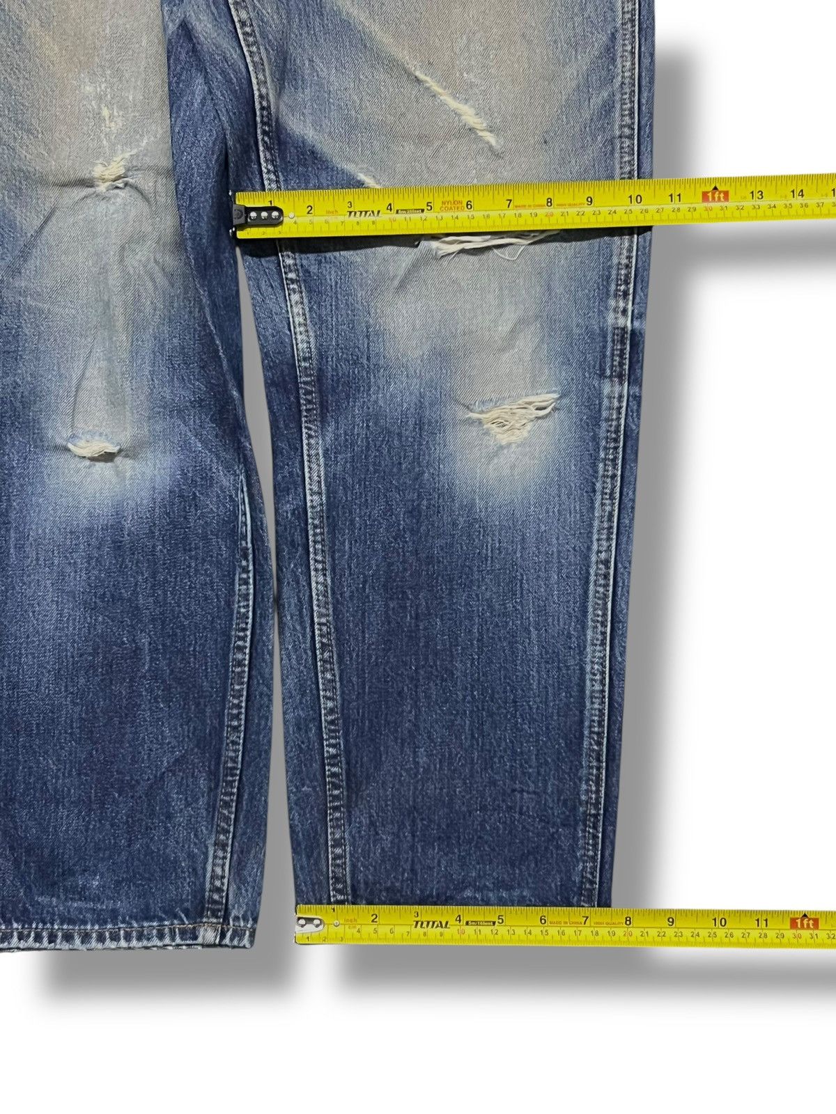 Uniqlo Vintage Uniqlo Japan - Faded Mud Wash, Distressed Denim Size US 32 / EU 48 - 14 Thumbnail