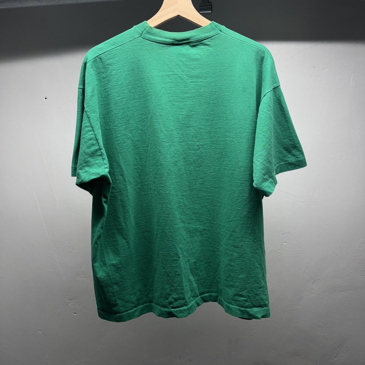 Vintage 90s Faded Green Thrashed Blank Shirt ERD Grunge Chrome Size US L / EU 52-54 / 3 - 2 Thumbnail