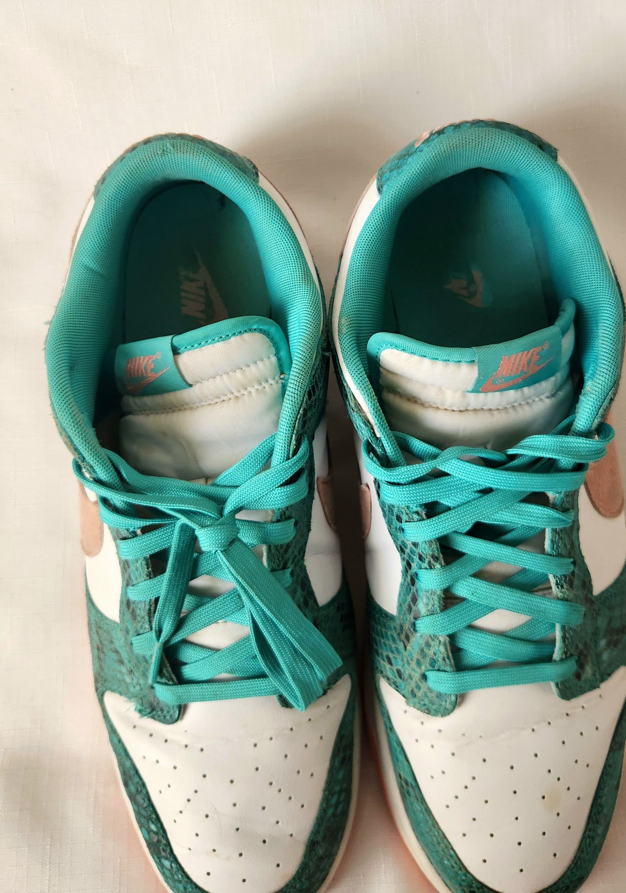 Nike Nike Dunk Low Snakeskin Washed Teal Bleached Coral size 13 Size US 13 / EU 46 - 9 Thumbnail