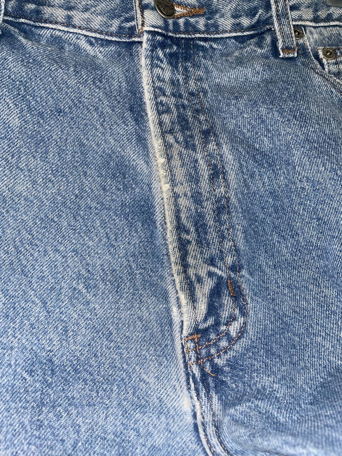 Harley Davidson × Vintage Vintage Harley Davidson Denim Jeans Distressed Condition Size US 35 - 11 Thumbnail