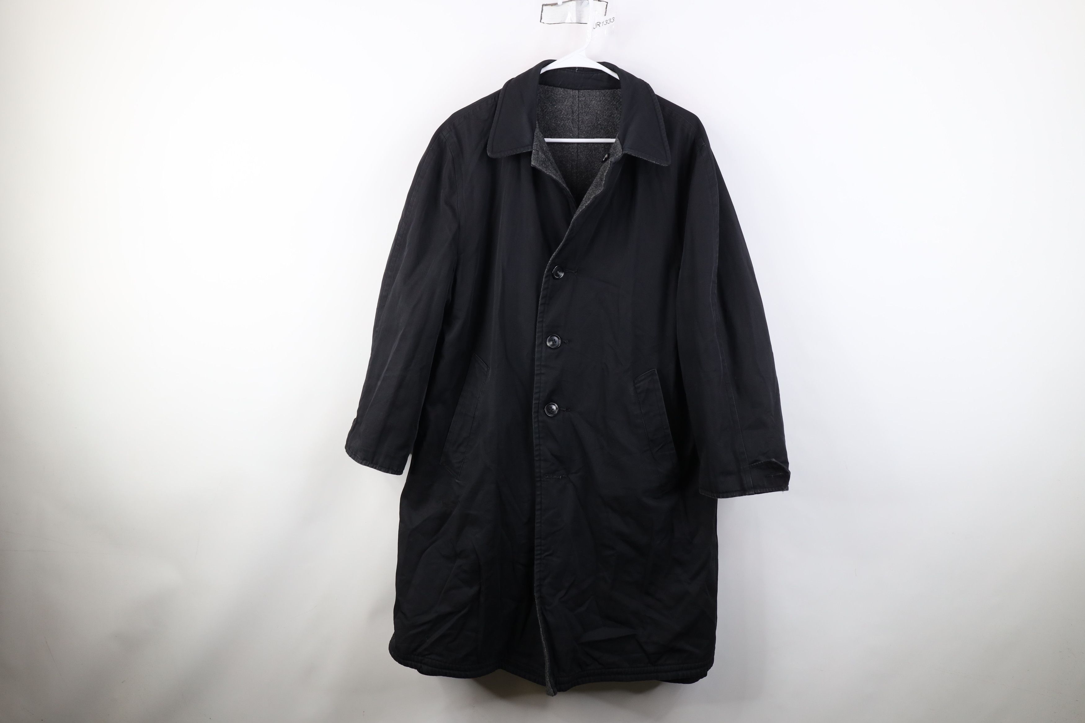 Vintage Vintage 60s Rockabilly Reversible Wool Trench Coat USA Size US XXL / EU 58 / 5 - 1 Thumbnail