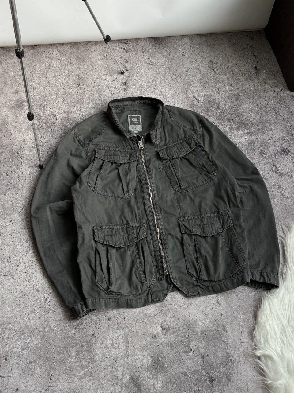 G-Star × Vintage Vintage G-Star Raw Y2K cargo military zip jacket size L XL Size US XL / EU 56 / 4 - 4 Thumbnail