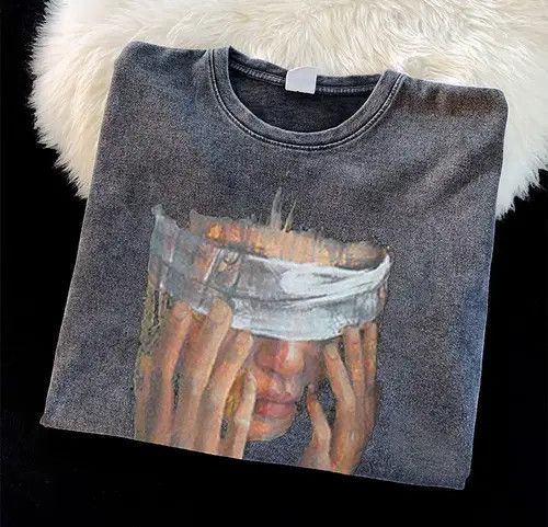 Japanese Brand Street Vintage Washed Fine Print Short Sleeve T-Shirt Size US M / EU 48-50 / 2 - 4 Thumbnail