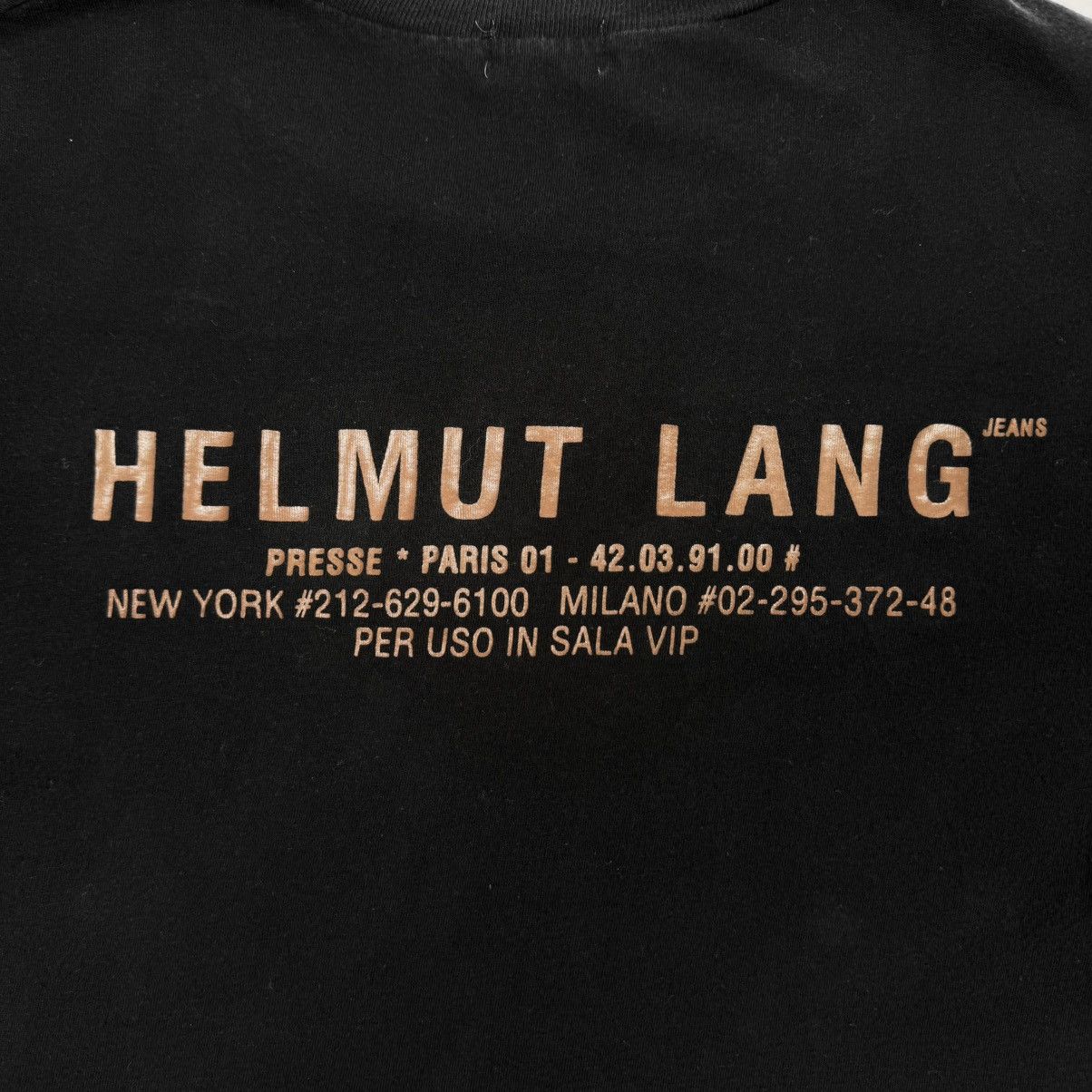 Helmut Lang Helmut Lang 1996 Black Logo Print Backstage Press T-Shirt Size US M / EU 48-50 / 2 - 6 Thumbnail