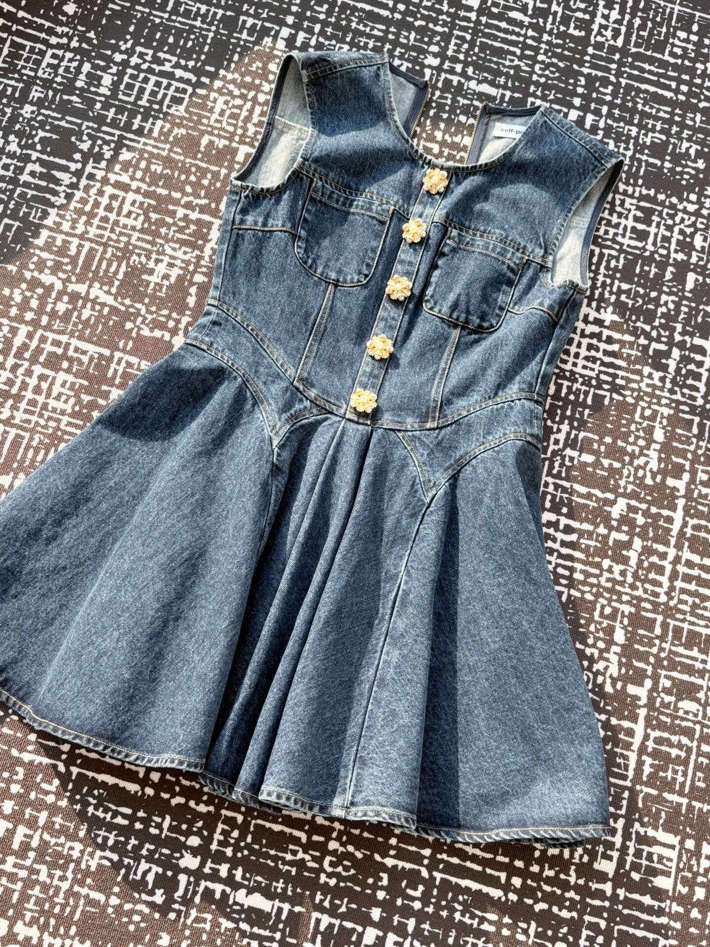 Self-Portrait Self-Portrait Popular Denim Skirt Size 32" / US 10 / IT 46 - 1 Thumbnail
