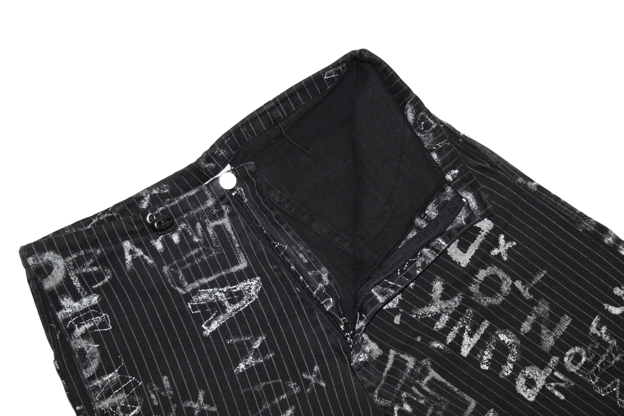 If Six Was Nine Y2K💥Anniluce Punk Poem design hickory wide leg pants Size US 30 / EU 46 - 5 Thumbnail