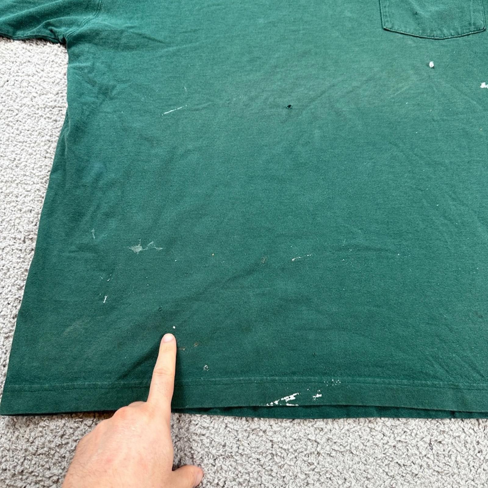 Carhartt Carhartt K87 Pocket T Shirt XL Green Workwear Distressed Size US XL / EU 56 / 4 - 5 Thumbnail