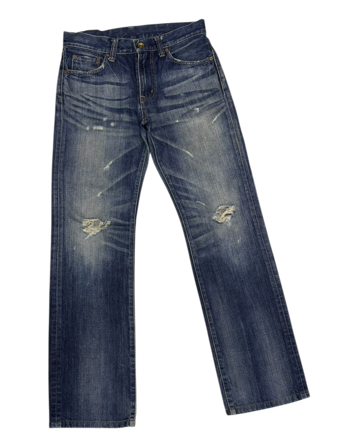 Jean × Undercover × Uniqlo VINTAGE S002 DISTRESSED DENIM UNIQLO UNDERCOVER STYLE JEAN Size US 31 - 3 Thumbnail