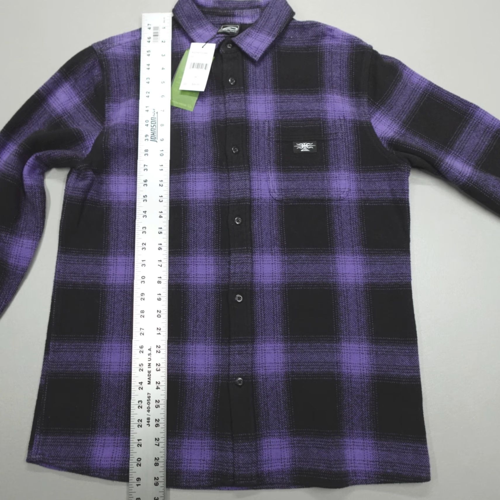 Quiksilver Quiksilver Button-Up Cotton Flannel Shirt Mens M Corsucan Blue Mercury Plaid Long Sleeve Collared Zipper? Size US M / EU 48-50 / 2 - 7 Thumbnail