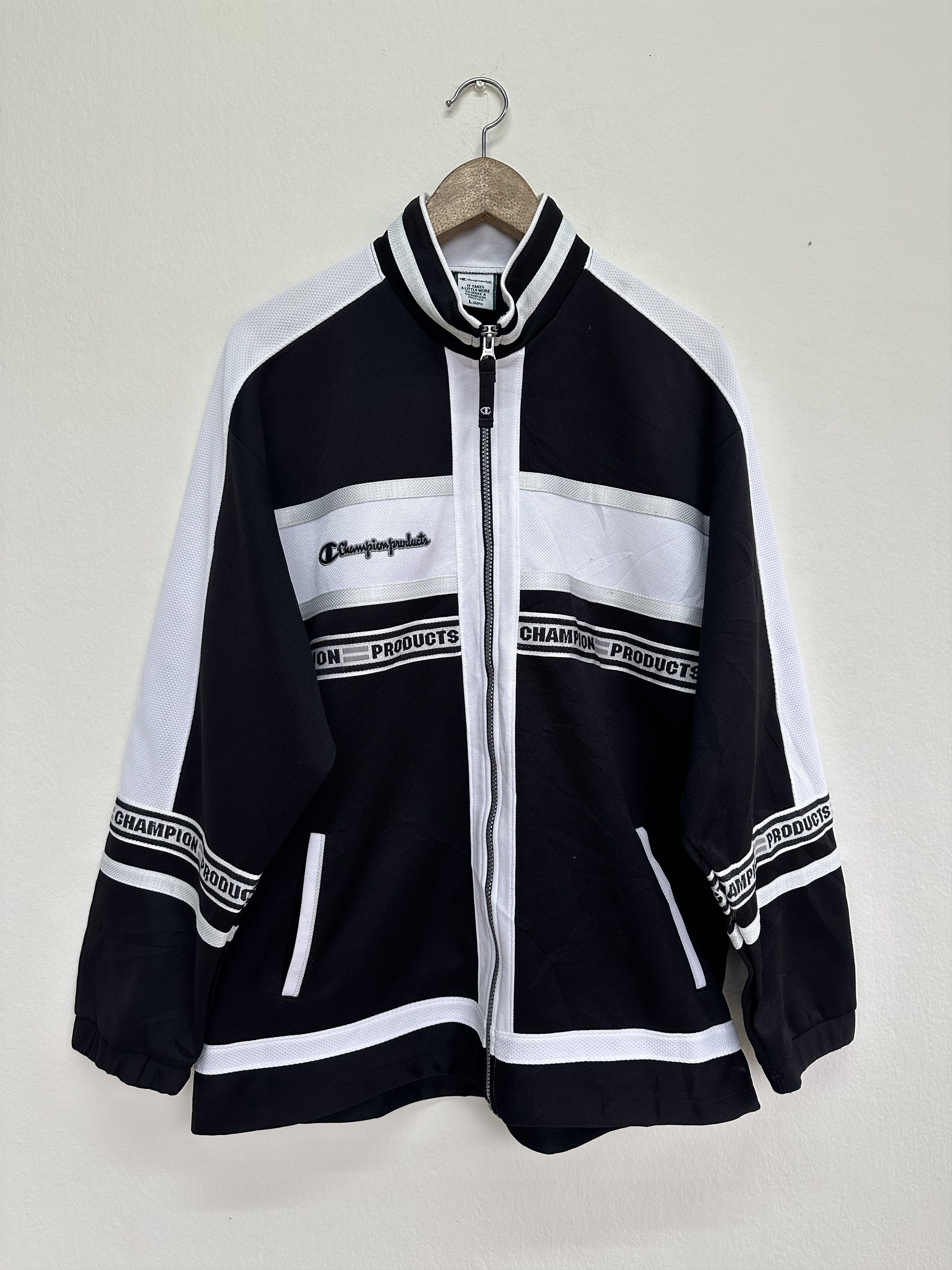 Rare!! Vintage 90s Champion ColorBlock Trainer Jacket