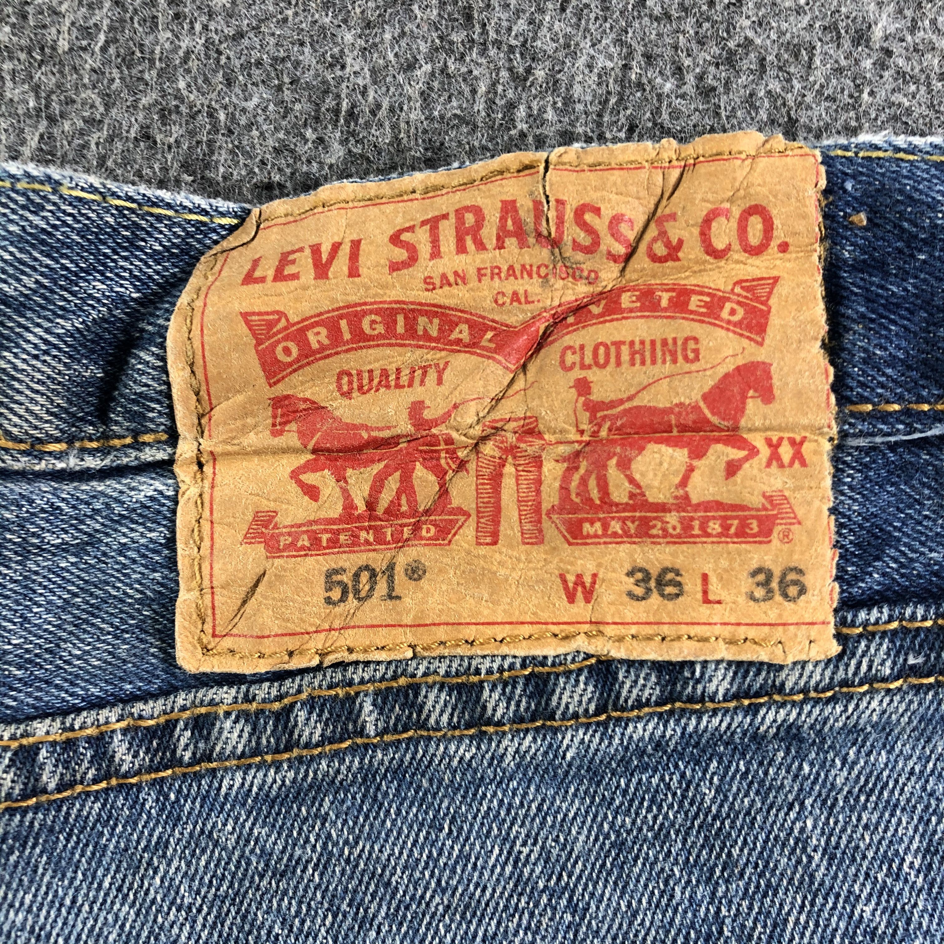 Levi's Vintage Blue Wash Levis 501 Jeans-J3080 Size US 36 / EU 52 - 5 Thumbnail