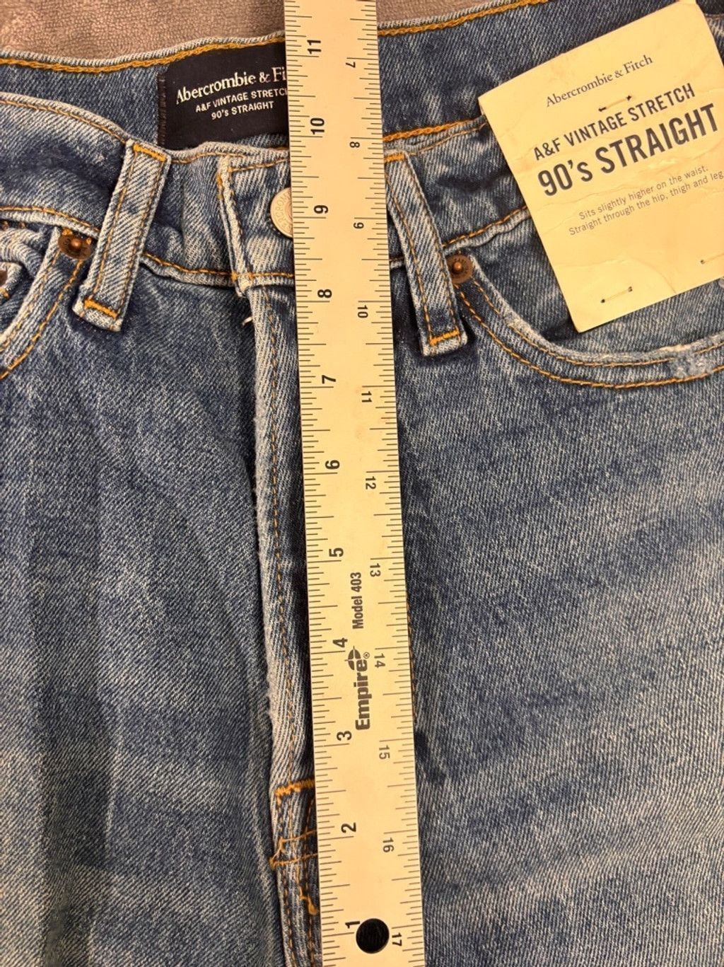 Abercrombie & Fitch Men's Abercrombie & Fitch Jeans, 28x34, Blue Size 28" / US 6 / IT 42 - 4 Thumbnail