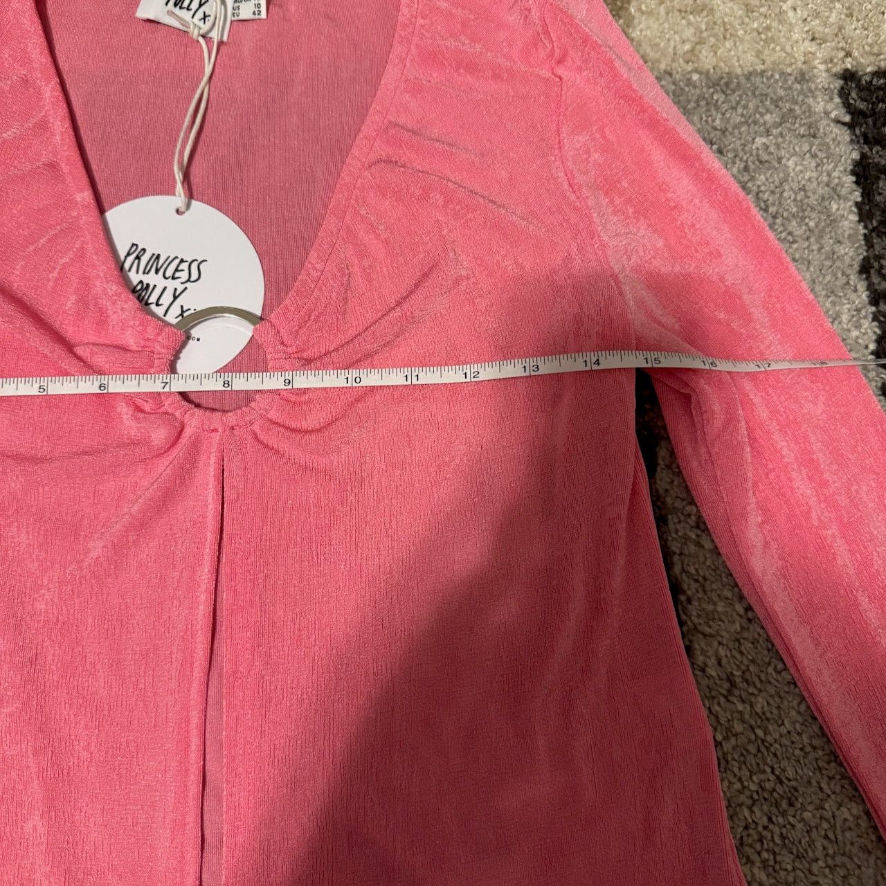 PRINCESS POLLY NWT Princess Polly Long Sleeve Pink Open Front Top Size L / US 10 / IT 46 - 7 Thumbnail