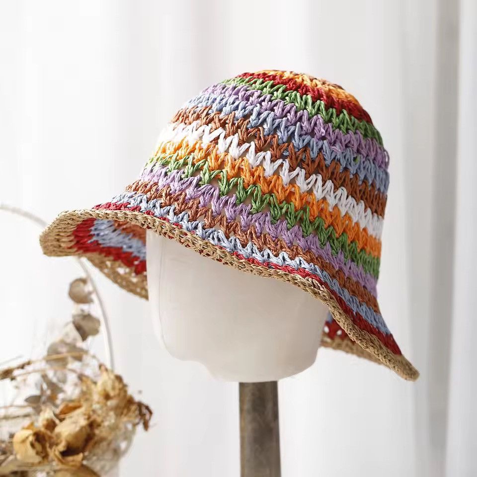 Other Straw Crochet Bucket Hat Size ONE SIZE - 2 Thumbnail