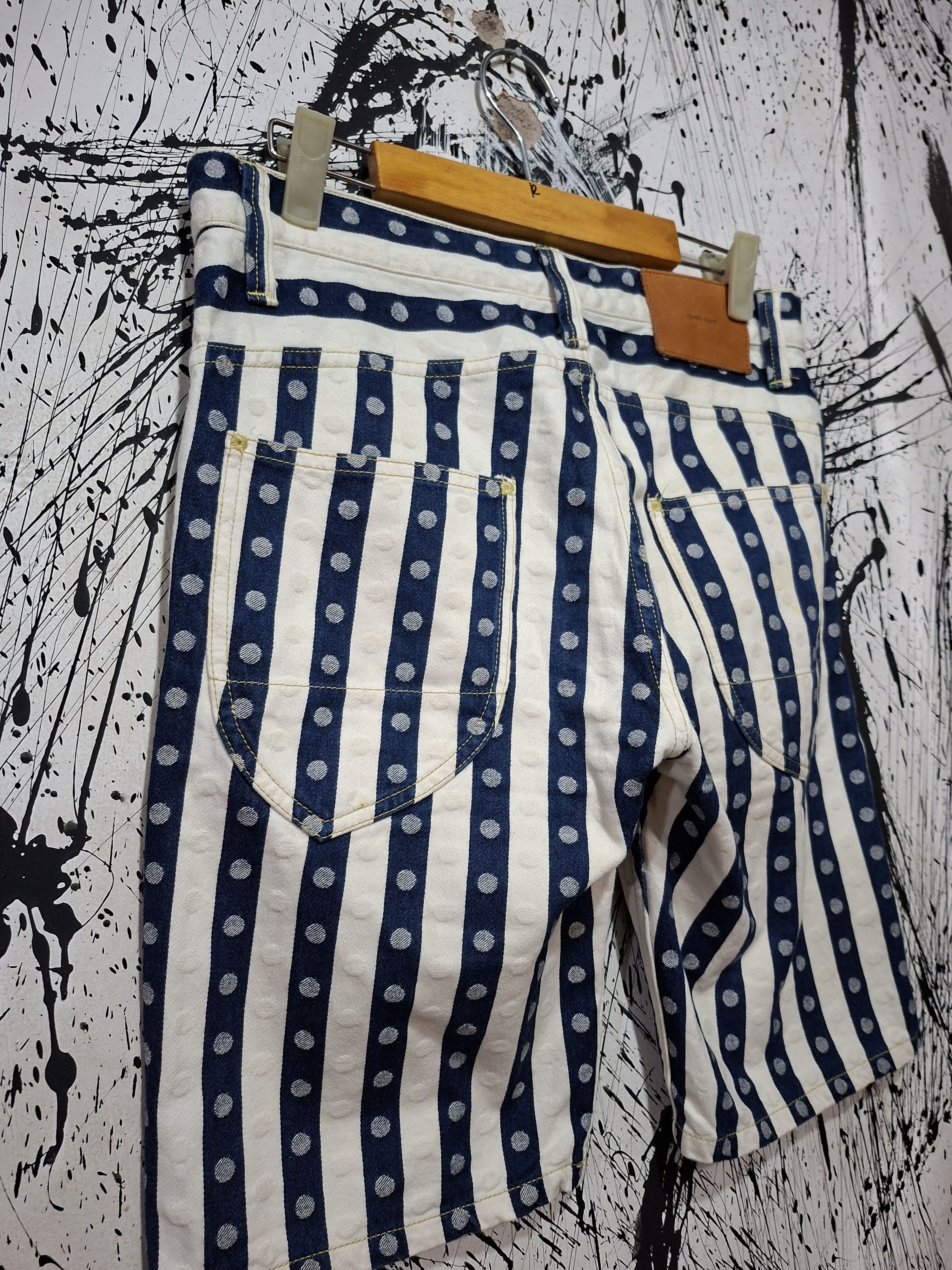 Issey Miyake 90'S ISSEY MIYAKE TSUMORI CHISATO STRIPE AND POLKA DOT PANTS Size US 32 / EU 48 - 6 Thumbnail