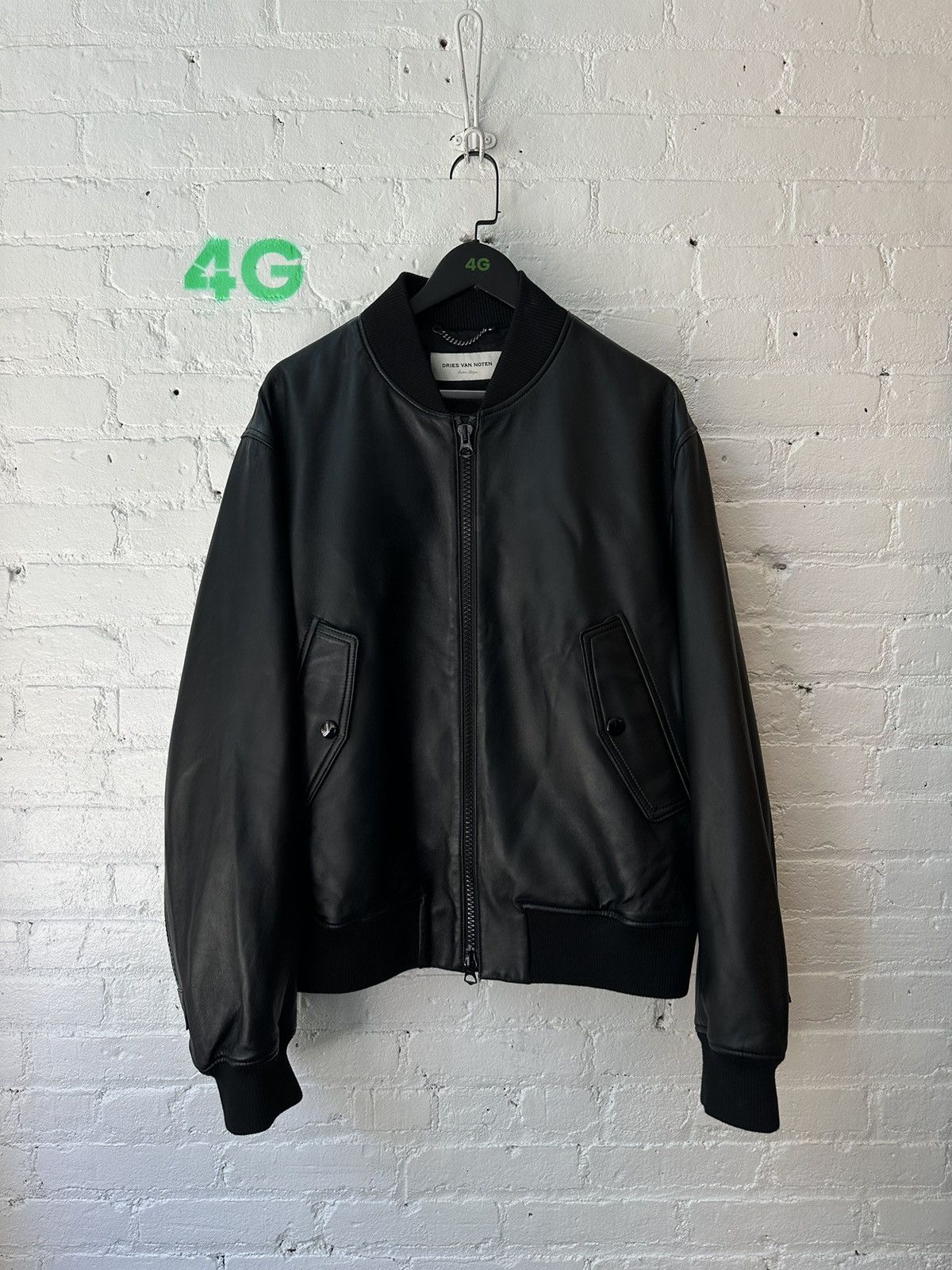 Dries Van Noten DRIS VAN NOTEN BACK ZIP LEATHER BOMBER Size US L / EU 52-54 / 3 - 2 Thumbnail