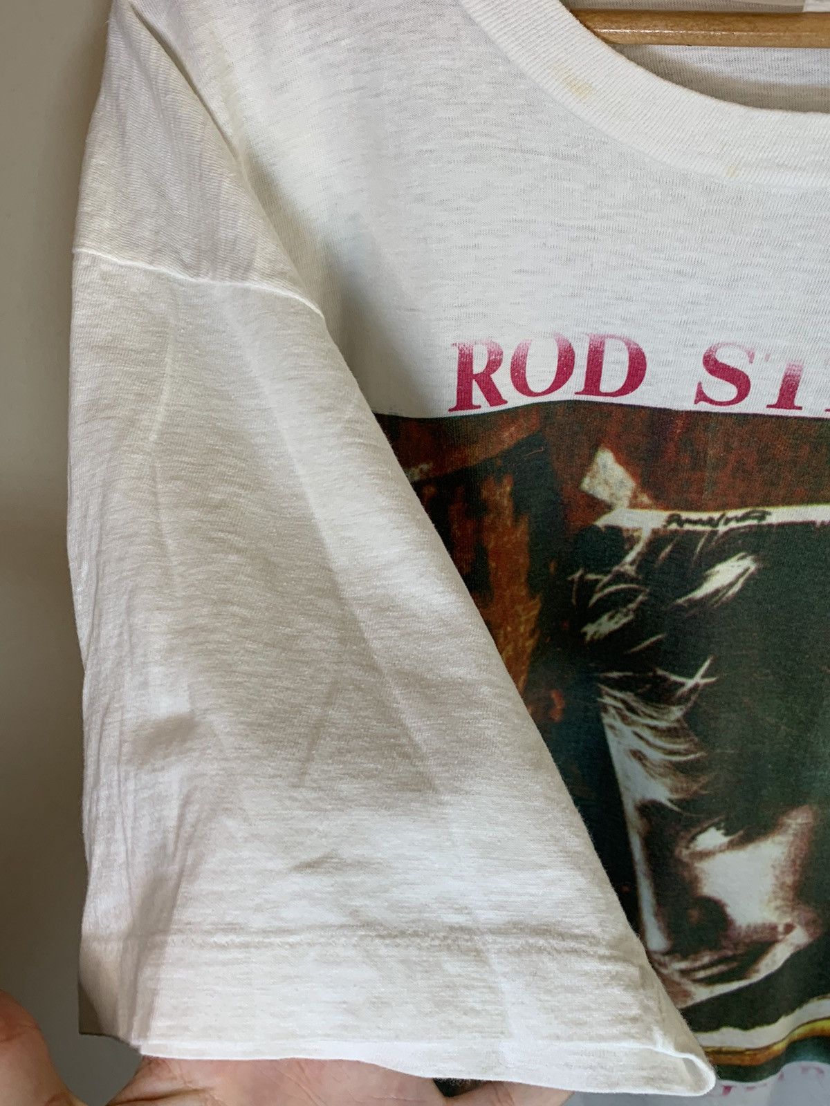 Band Tees × Vintage *RARE* Vintage 1991 Rod Stewart Vagabond Heart Tour T-Shirt Size US XL / EU 56 / 4 - 6 Thumbnail