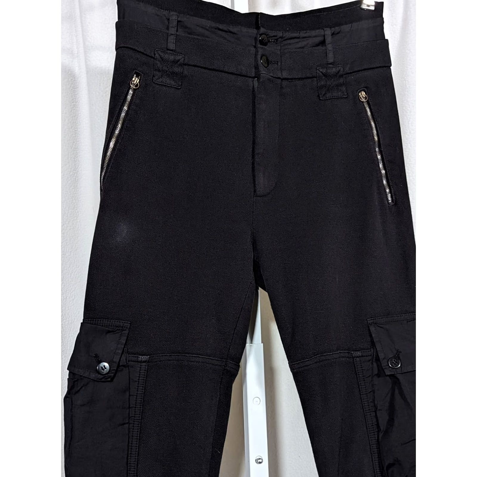 Alexander McQueen Alexander McQueen Archive 2010 Cargo Black Jogger Army Double Waist Pants 46 Mens Pants Size US 30 / EU 46 - 3 Thumbnail