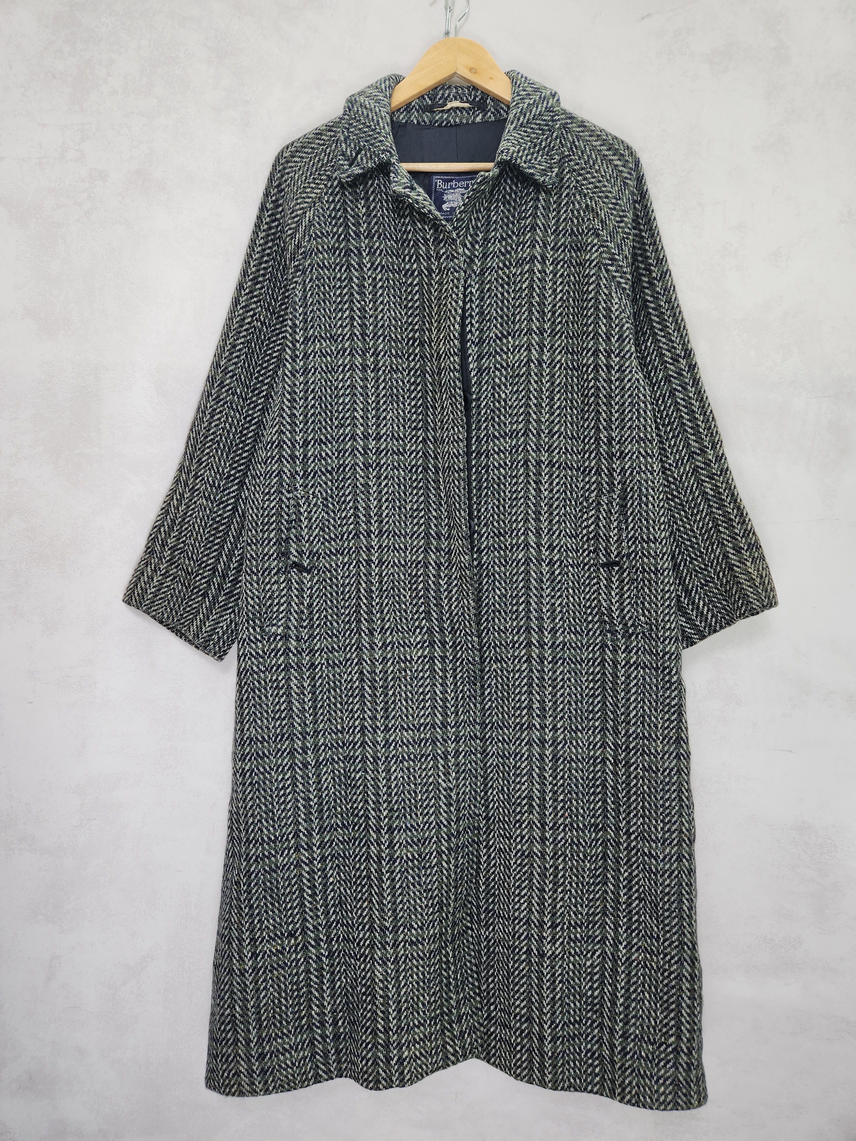 Burberry Tweed Coat | Grailed