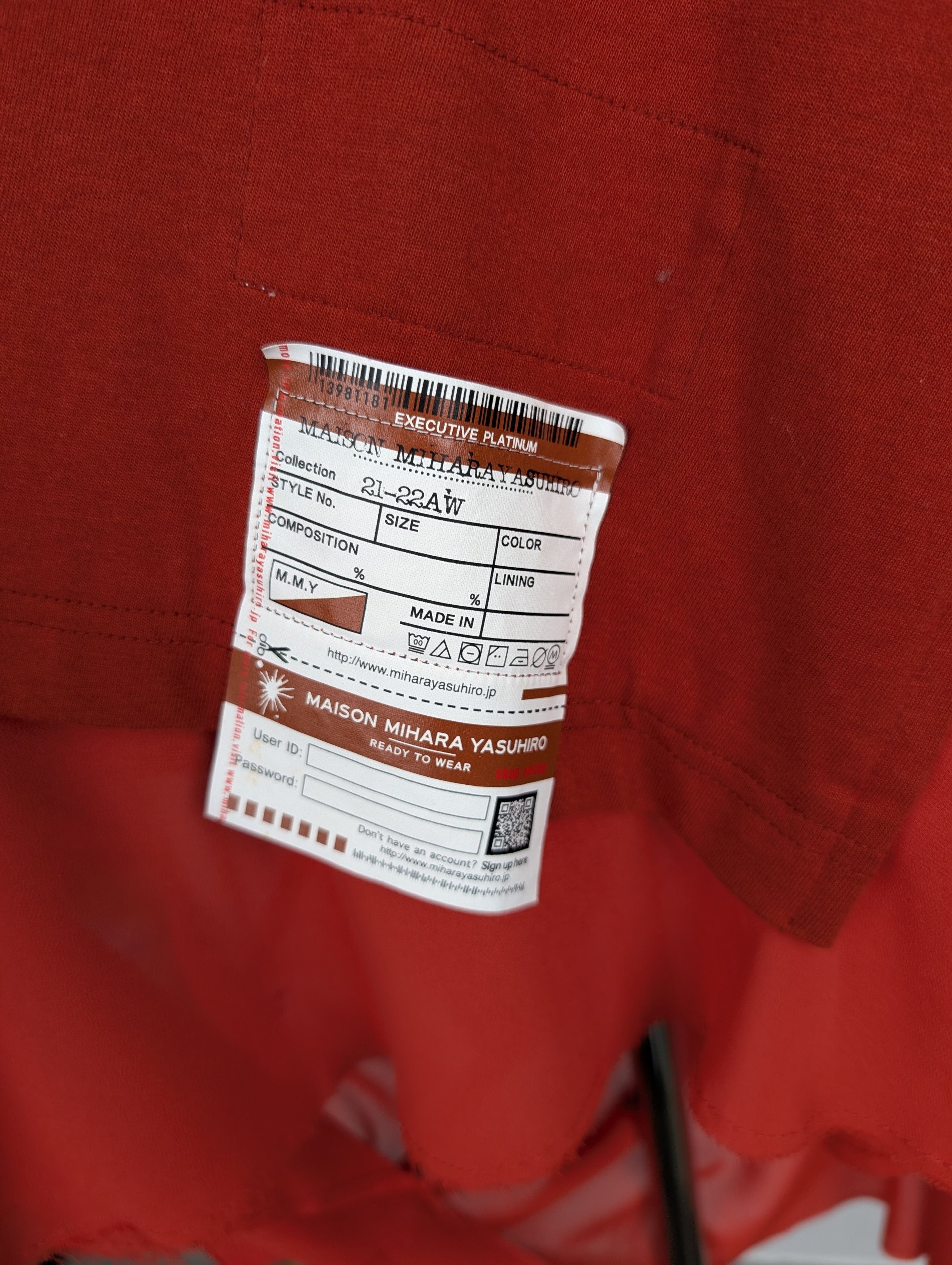 Maison MIHARA YASUHIRO Maison Mihara Yasuhiro Reddish Brown T-shirt Dress Shirt Size S / US 4 / IT 40 - 10 Thumbnail