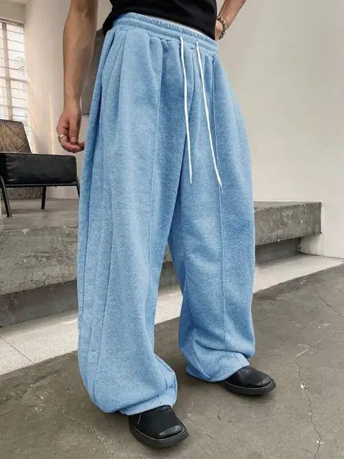 Japanese Brand × Vintage Grey loose fit sweatpants baggy Size US 30 / EU 46 - 2 Thumbnail