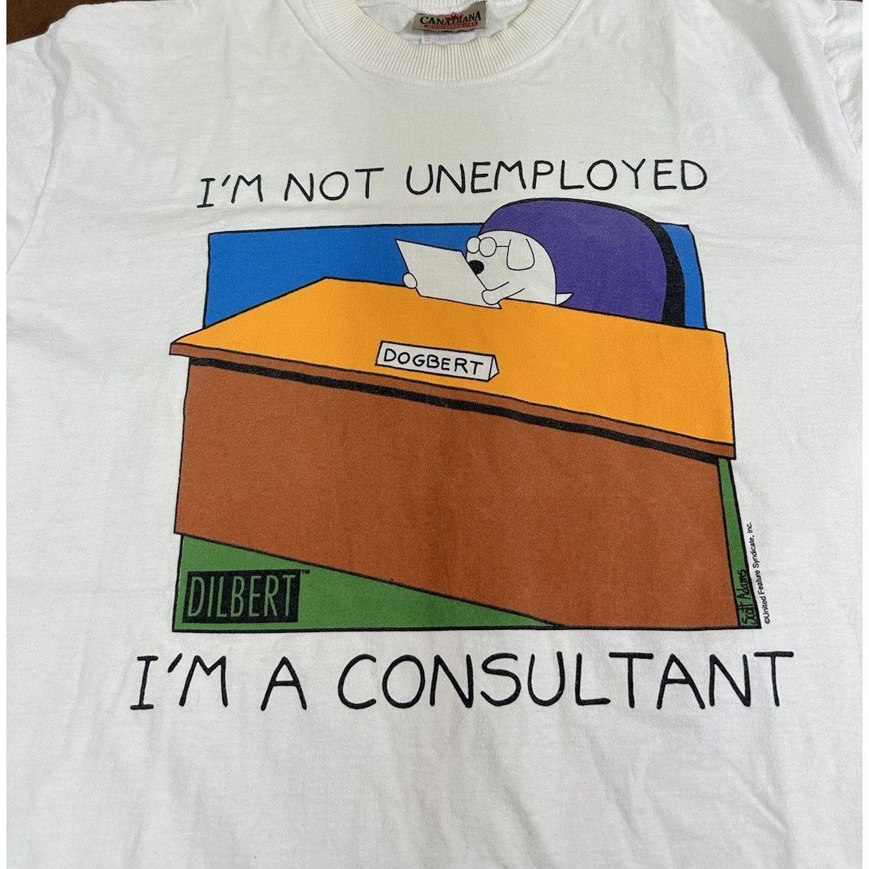 Vintage Vintage Dilbert Funny Comic T-Shirt Dog Art Streetwear Comed Size US XL / EU 56 / 4 - 2 Thumbnail