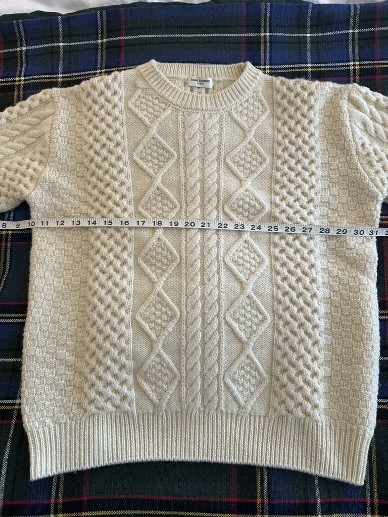 Saint Laurent Paris Aran Wool Sweater Size US S / EU 44-46 / 1 - 3 Thumbnail