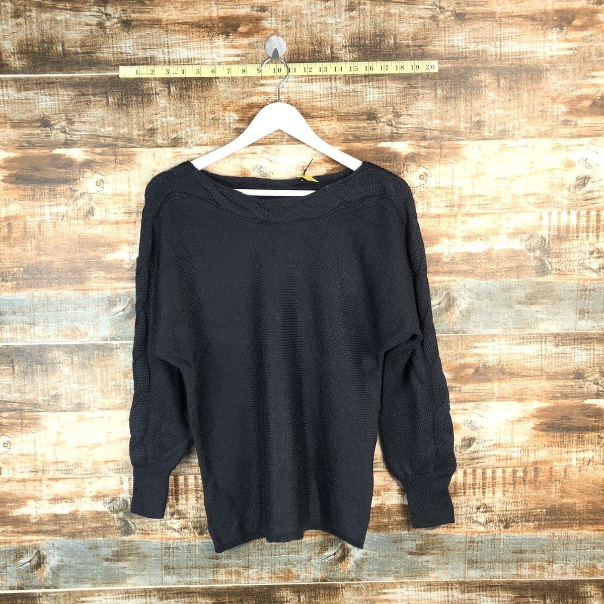 Homespun Knitwear × Japanese Brand Lautre Amont Darkblue cable Knitwear #A1798 Size M / US 6-8 / IT 42-44 - 1 Thumbnail