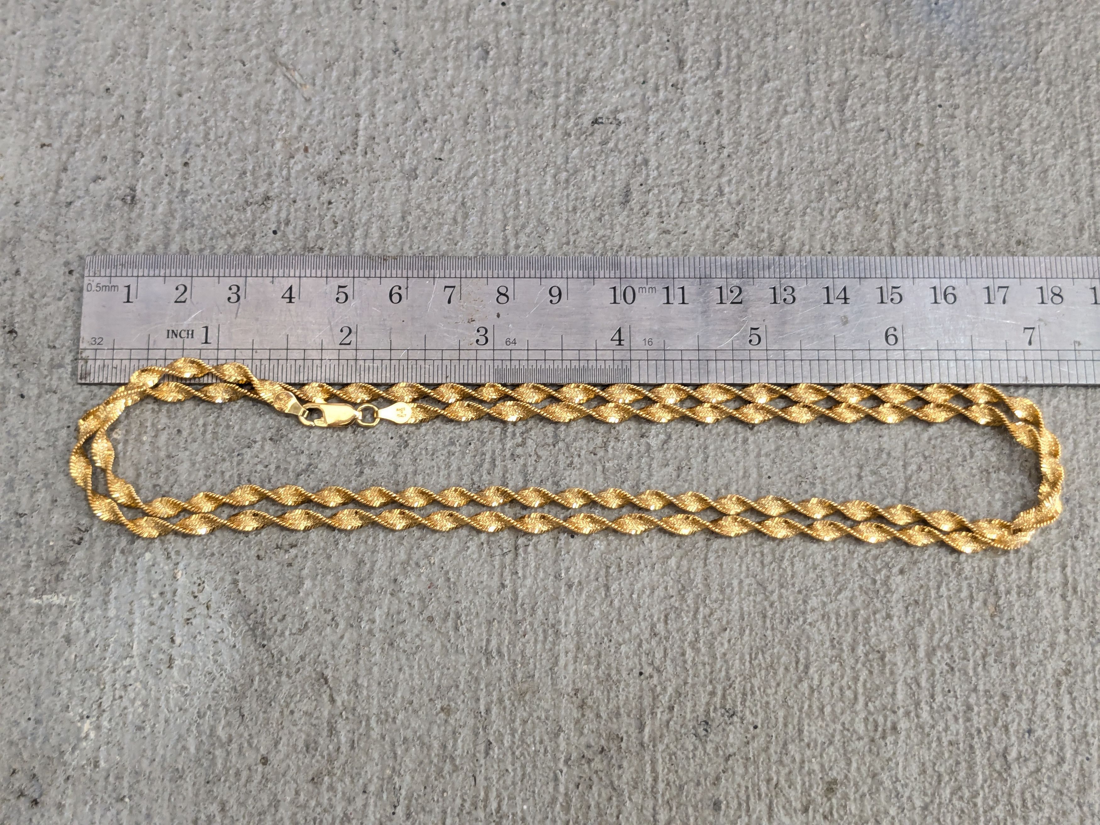 Sterling Silver Milor Sterling Silver Necklace Twist Herringbone Vermeil Size ONE SIZE - 13 Thumbnail