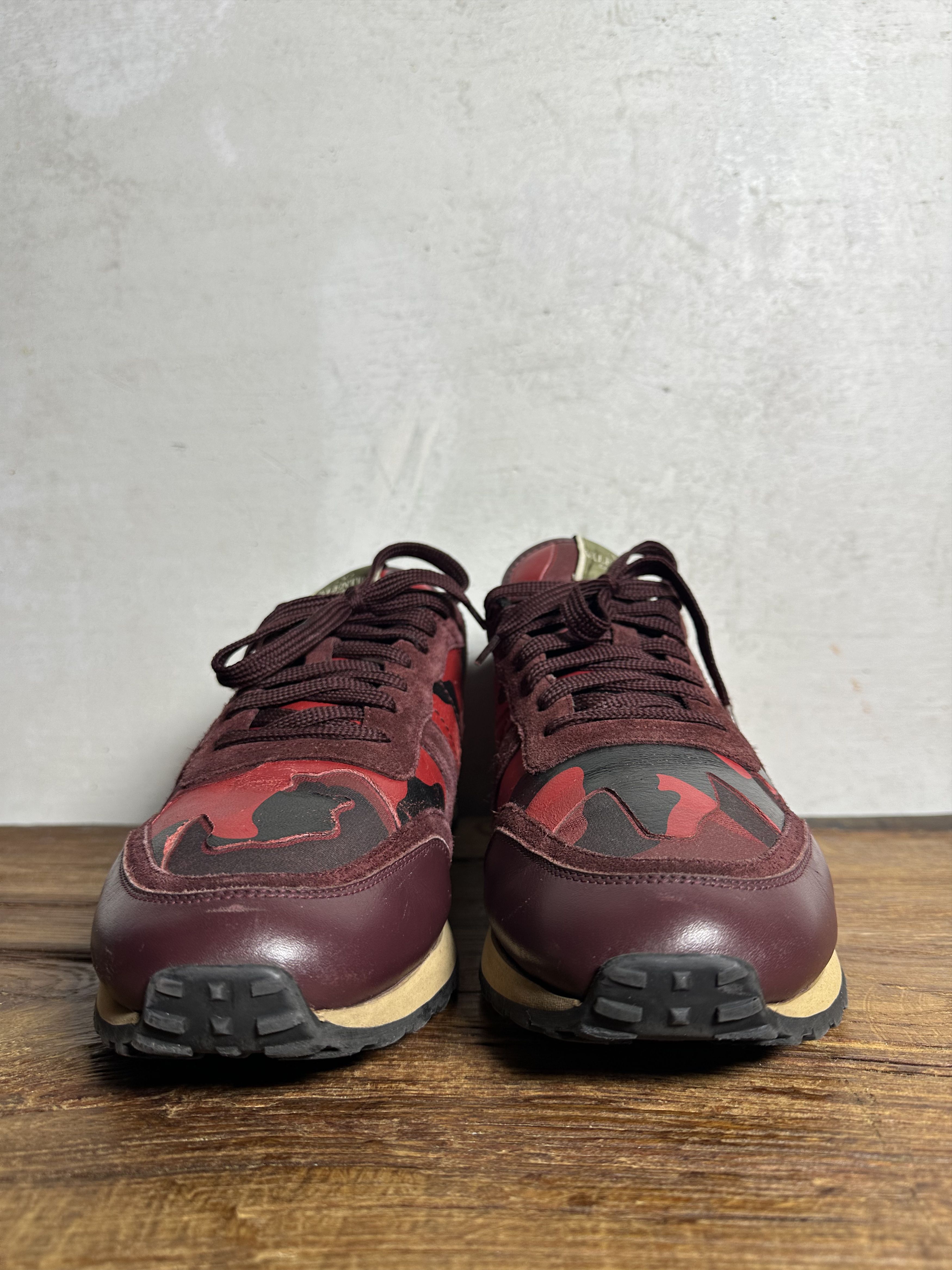 Valentino Valentino Garavani Red Camouflage Rockrunner Sneakers Size US 10.5 / EU 43-44 - 6 Thumbnail
