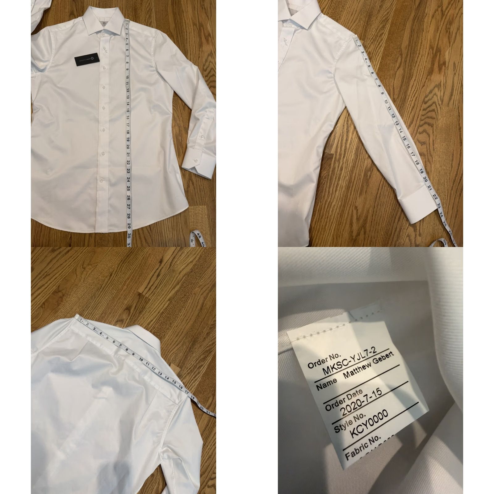 Vintage M & M Button-Up Shirt White Cotton Long Sleeve Men Medium Formal Store Size 40R - 8 Thumbnail