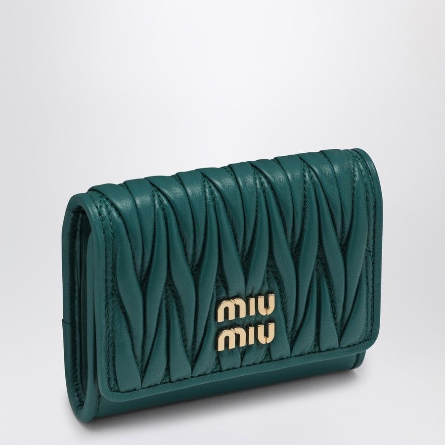 Miu Miu o1d2blof0924 Size: OS / Wallet in Green Size ONE SIZE - 1 Thumbnail