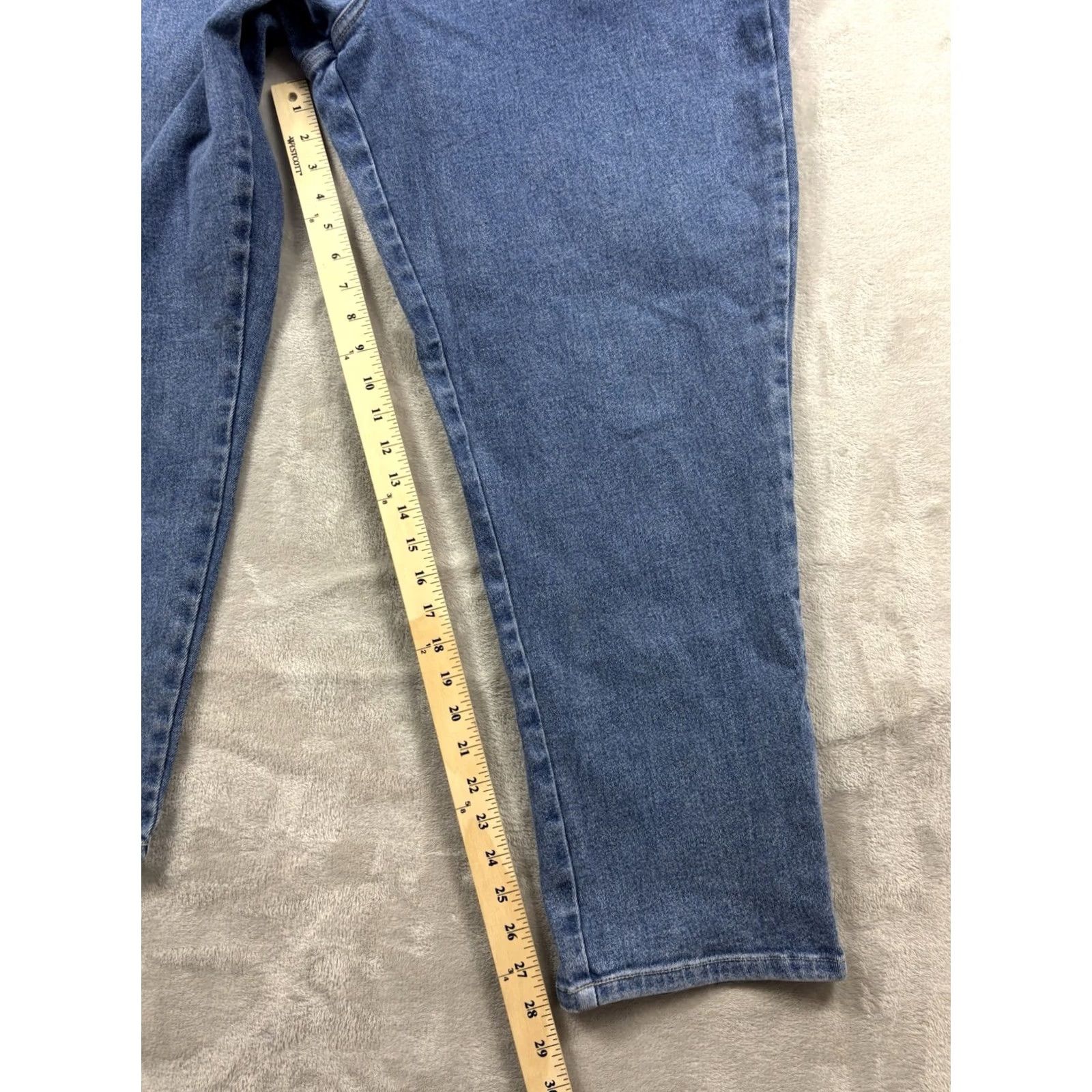 Denime VTG Westport Denim Women's Classic Fit Straight Leg Jeans Medium Wash Size 18 Blue 28in Inseam Regular 18 Jeans Mens Womens Boys Girls Size ONE SIZE - 7 Thumbnail