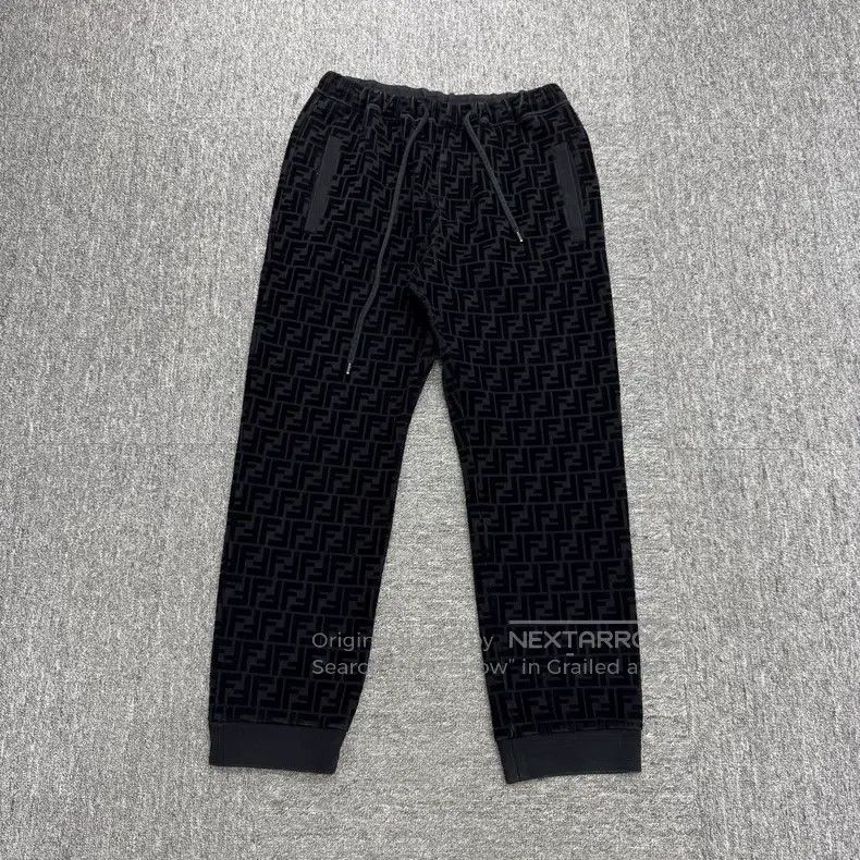 Fendi Fendi Double F Logo Embossed Flock Pattern Casual Pants Size US 32 / EU 48 - 1 Thumbnail