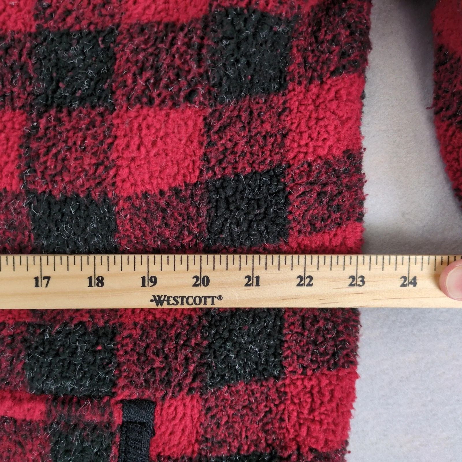 Vintage Tally-Ho Buffalo Plaid Fleece Jacket Women's Faux Fur Collar Size L / US 10 / IT 46 - 10 Thumbnail
