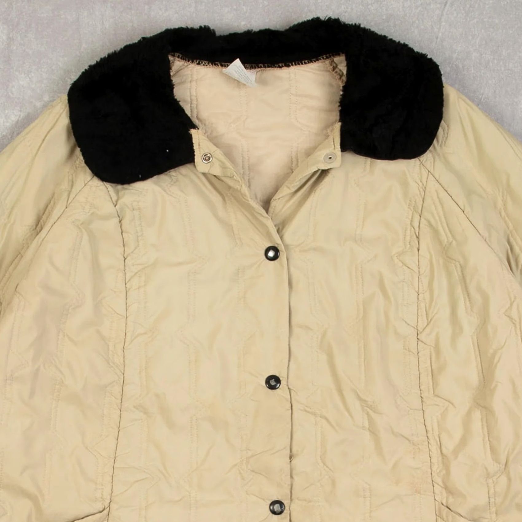 Vintage VINTAGE 90s Sherpa Collar Panelled Jacket XS? (Error) Size XL / US 12-14 / IT 48-50 - 3 Thumbnail