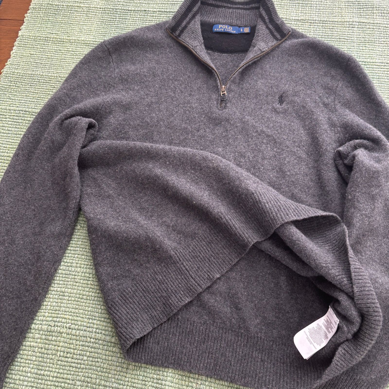 Polo Ralph Lauren Polo Ralph Lauren gray cashmere wool quarter zip sweater Size US L / EU 52-54 / 3 - 7 Thumbnail
