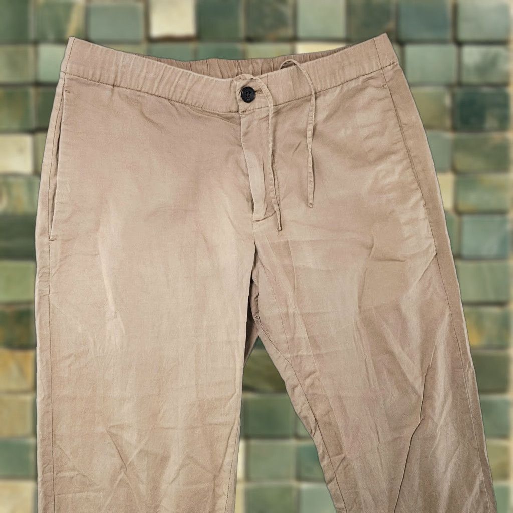 Bonobos Bonobos Pants Mens Small Khaki Beige Drawstring Elastic Waist Chino Casual Size US 29 - 1 Thumbnail
