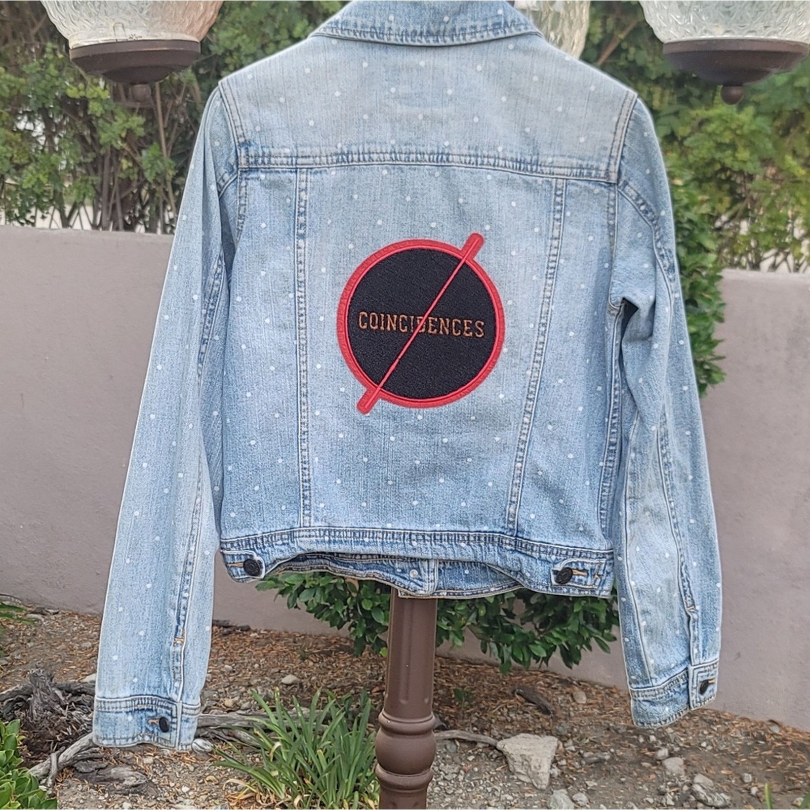 Designer Continual Coincidences Brand Upcycled Vtg Denim Jean Jacket Size S / US 4 / IT 40 - 8 Thumbnail
