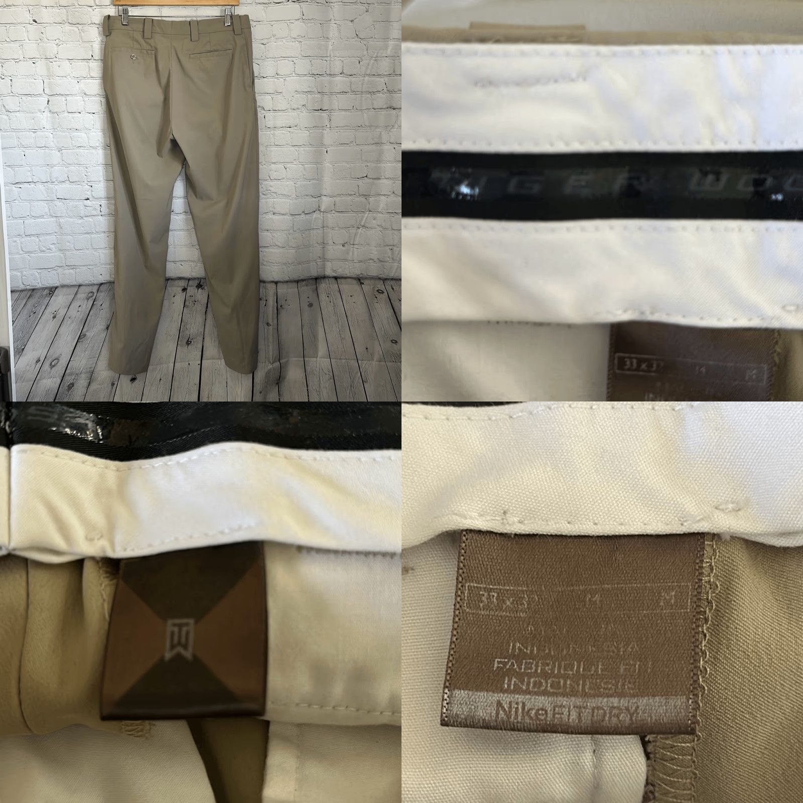 Nike Nike Golf Tiger Woods Collection TW Dri-Fit Khaki Tan Golf Pants Men’s 33x32 Size US 33 - 8 Thumbnail