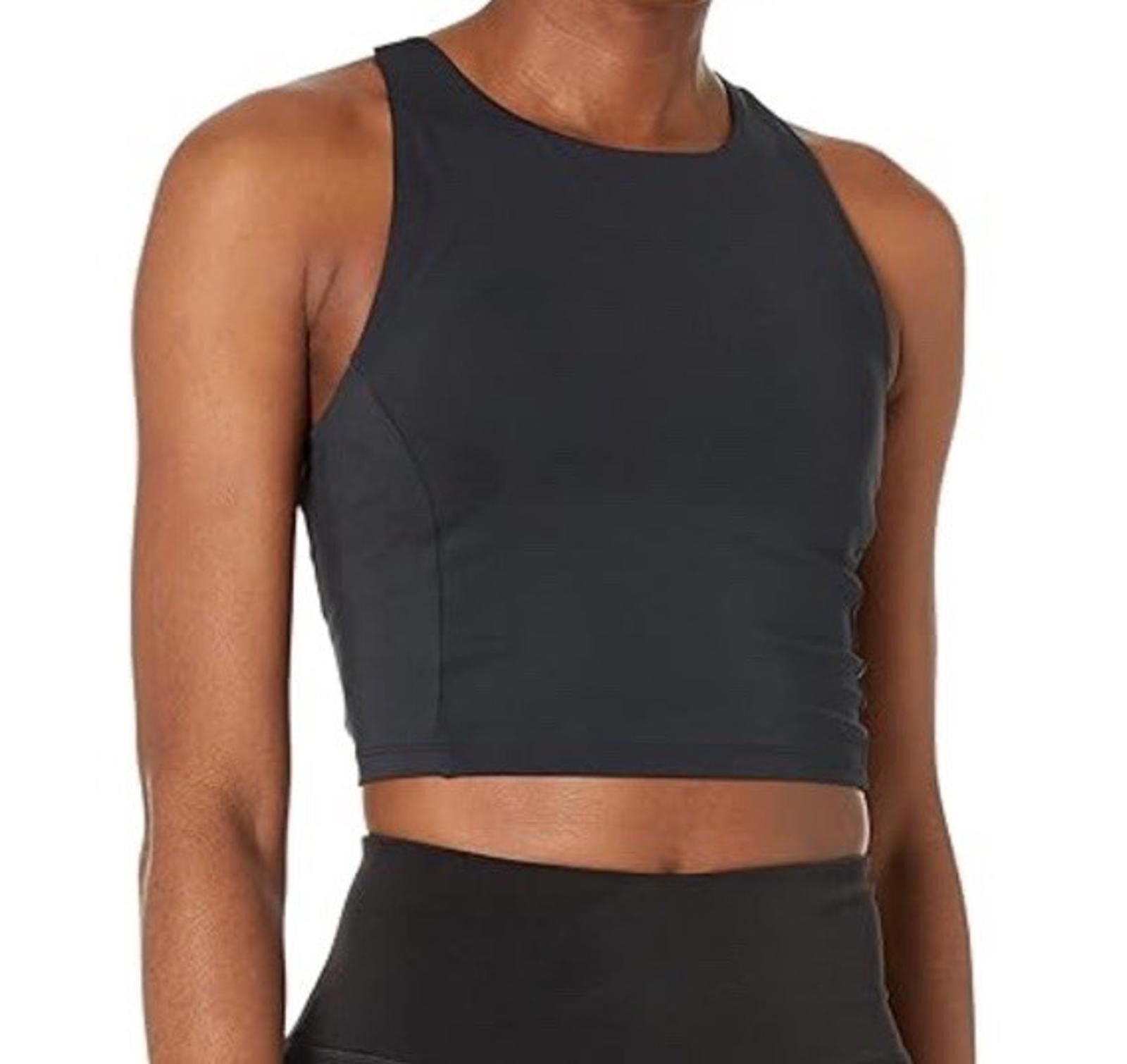 Designer Laslulu Padded Sports Bra Size Xxl in Black, Women's