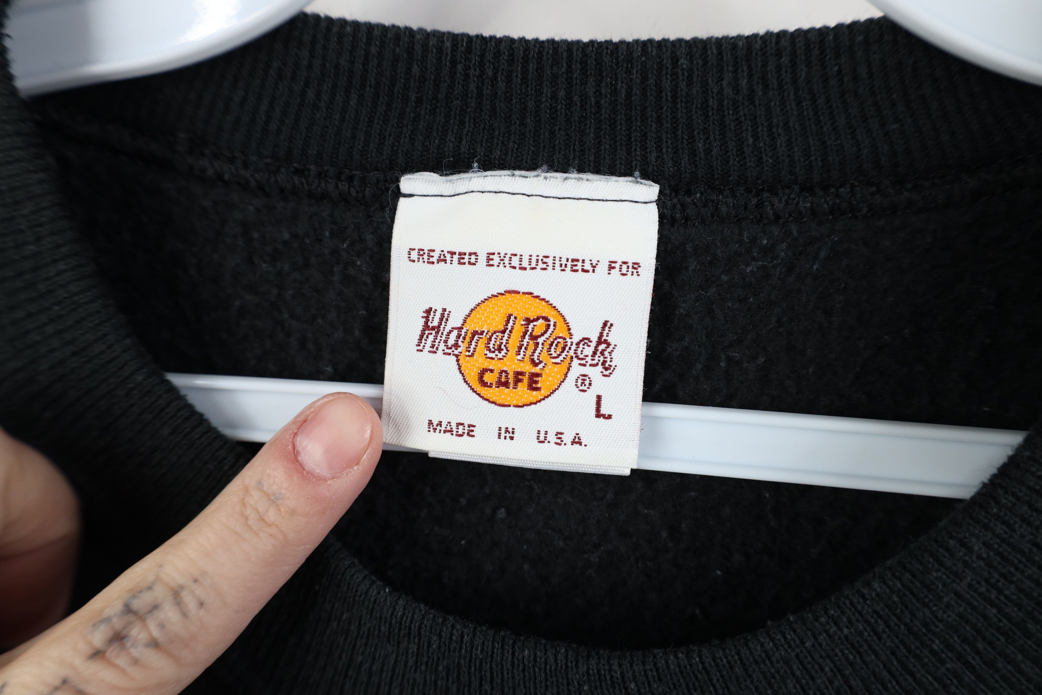Hard Rock Cafe Vintage 90s Hard Rock Cafe Spell Las Vegas Sweatshirt USA Size L / US 10 / IT 46 - 9 Thumbnail